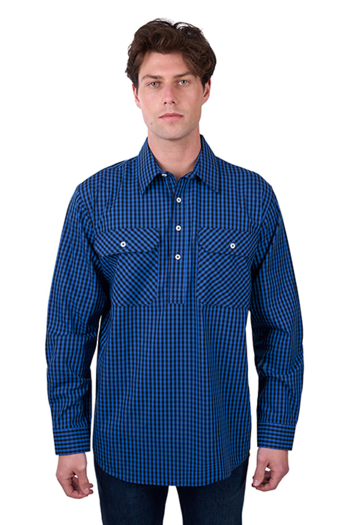QURESHI SAMPS ARTICLE #5071 Half Placket Long Sleeve Shirt